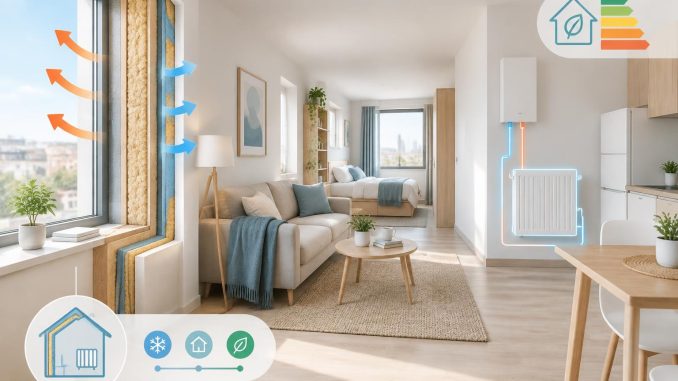 Rénover un studio locatif : isolation avant chauffage